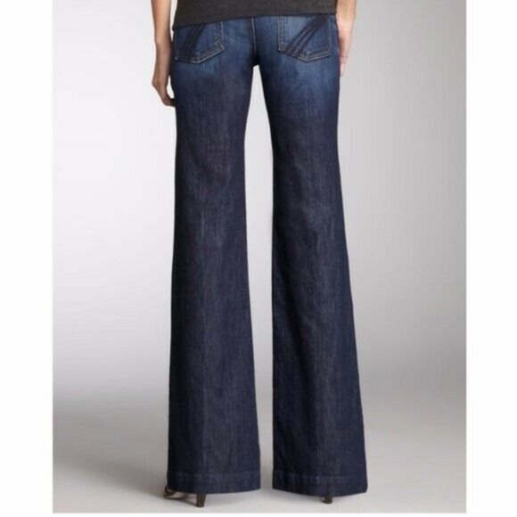 7 For All Mankind Dojo Jeans Flare Wide Leg 7FAMK - Picture 1 of 8